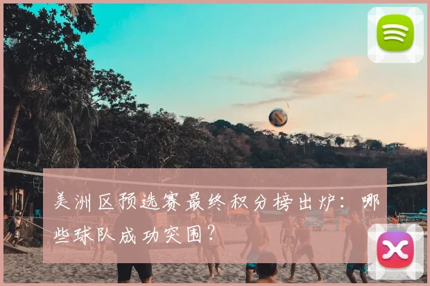 美洲区预选赛最终积分榜出炉:哪些球队成功突围?